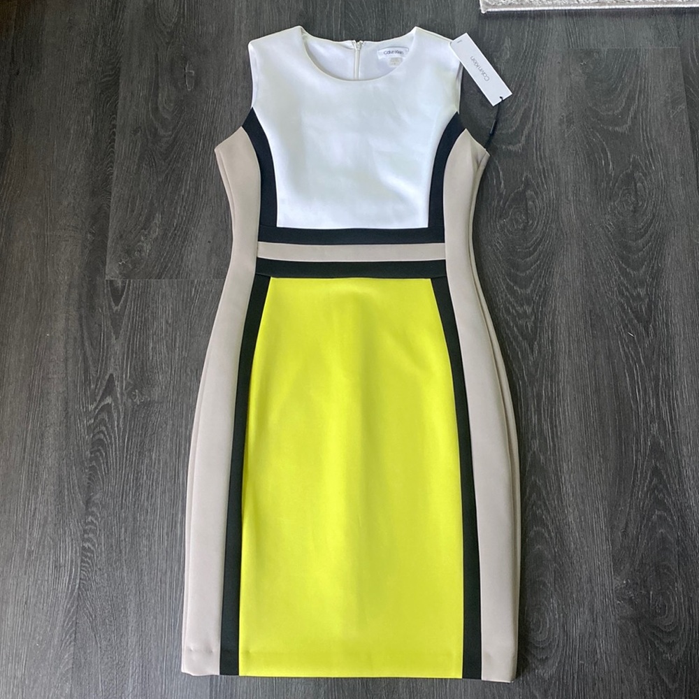 Color block midi dress